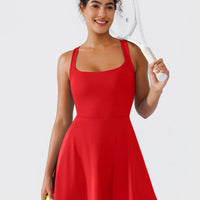 BRXL A-Line Twist-Back Cutout Tennis Dress