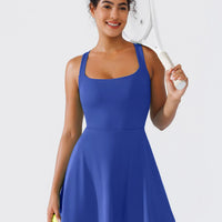 BRXL A-Line Twist-Back Cutout Tennis Dress