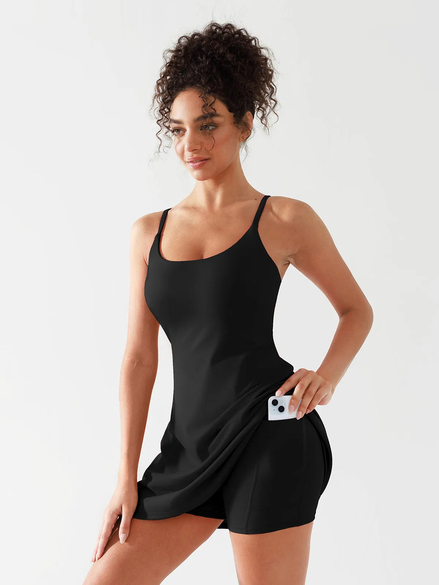 BRXL A-Line Cross-Back Tennis Dress