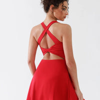 BRXL A-Line Twist-Back Cutout Tennis Dress