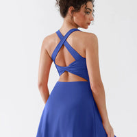 BRXL A-Line Twist-Back Cutout Tennis Dress