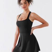 BRXL A-Line Twist-Back Cutout Tennis Dress