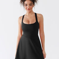 BRXL A-Line Twist-Back Cutout Tennis Dress