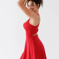BRXL A-Line Twist-Back Cutout Tennis Dress