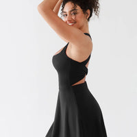 BRXL A-Line Twist-Back Cutout Tennis Dress