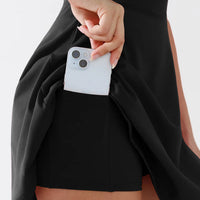 BRXL A-Line Twist-Back Cutout Tennis Dress