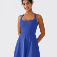 BRXL A-Line Twist-Back Cutout Tennis Dress