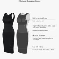 Shaper Eco-Friendly Spaghetti Strap V-Neck Seamless Dress
