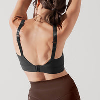 Adventure Scoop Bra (Ribbed) - Charcoal
