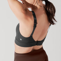 Adventure Scoop Bra (Ribbed) - Charcoal