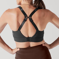 Adventure Scoop Bra (Ribbed) - Charcoal