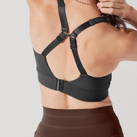 Adventure Scoop Bra (Ribbed) - Charcoal