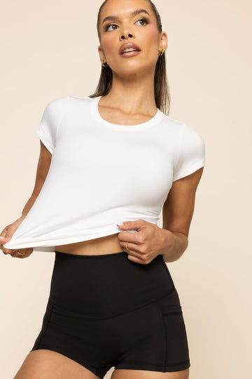 Call Me Baby Reversible Tee - White