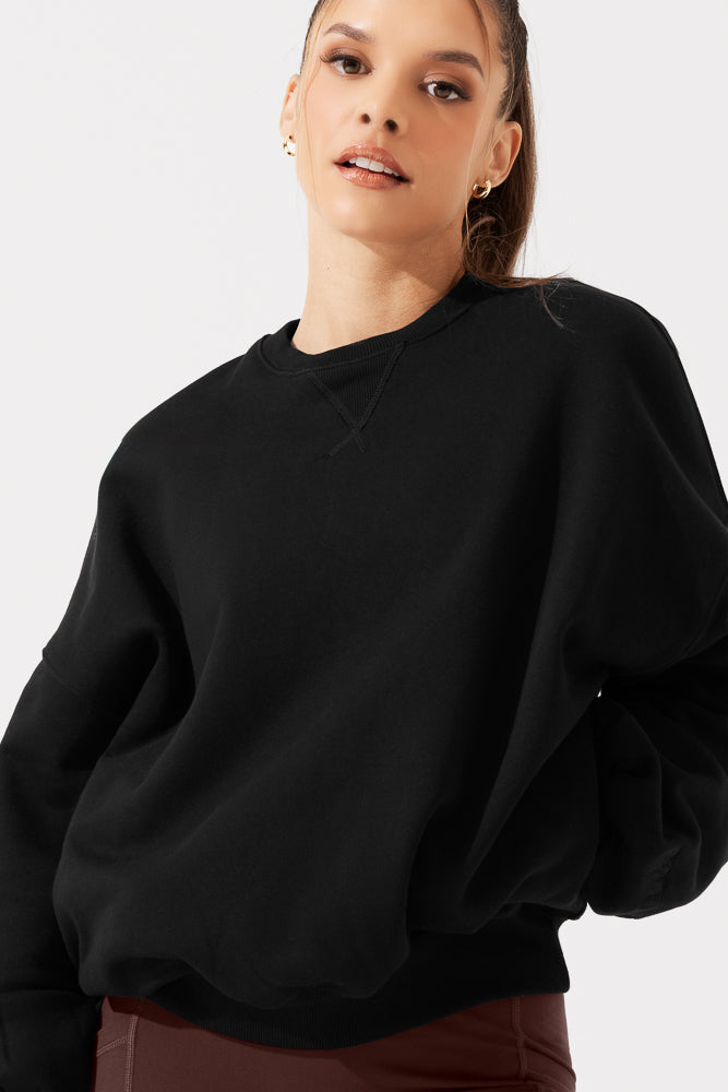 Cloud Crewneck Sweater - Black