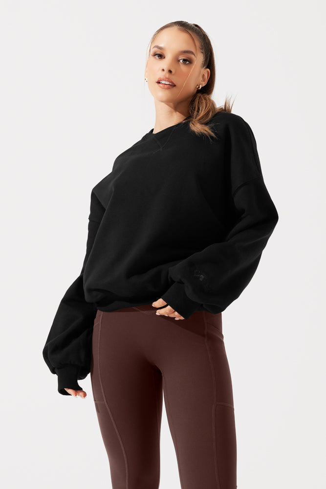 Cloud Crewneck Sweater - Black