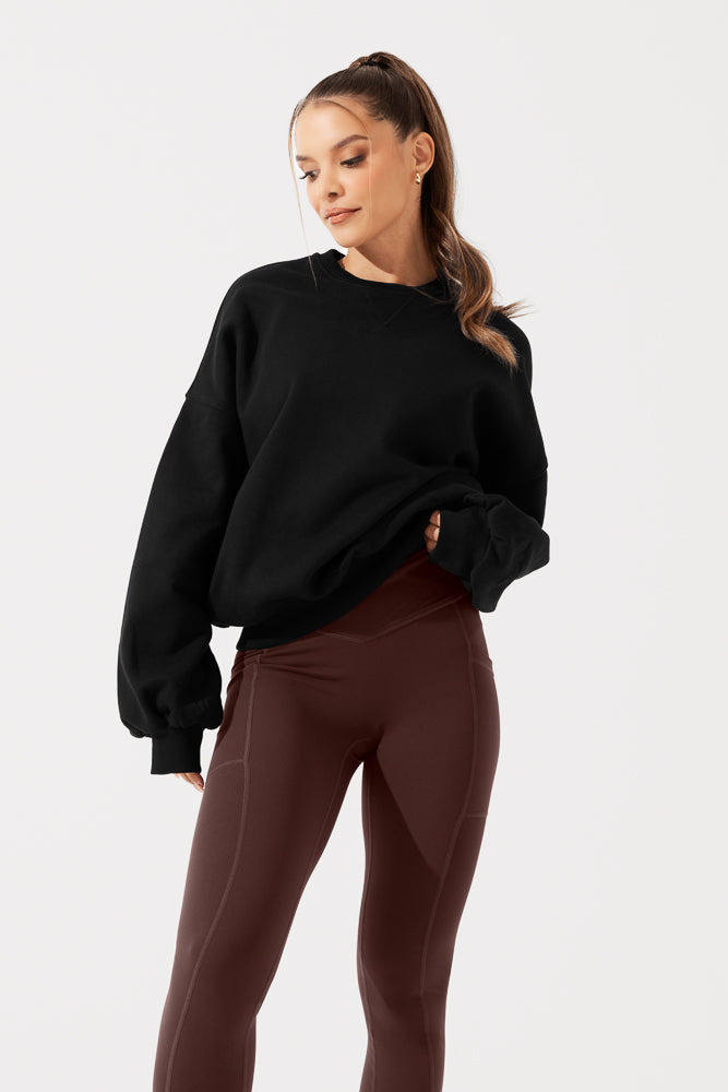 Cloud Crewneck Sweater - Black