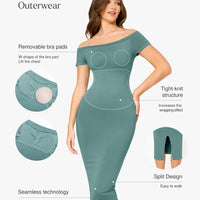 Shapewear Eco-Friendly Sculpting Seamless Midi Dress Set