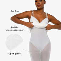 Shapewear Tummy Control Lace Inset Midi Dress