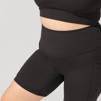 Supersculpt™ Biker Short with Pockets - Black