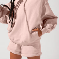 Ooey Gooey Mockneck Sweatshirt with Pockets - Ballet Slipper