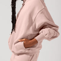 Ooey Gooey Mockneck Sweatshirt with Pockets - Ballet Slipper