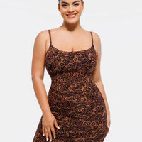 Popilush X Angela Shapewear Mesh Tummy Control Adjustable Strap Slip Dress