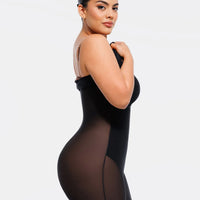 Popilush X Angela Shapewear Mesh Tummy Control Adjustable Strap Slip Dress