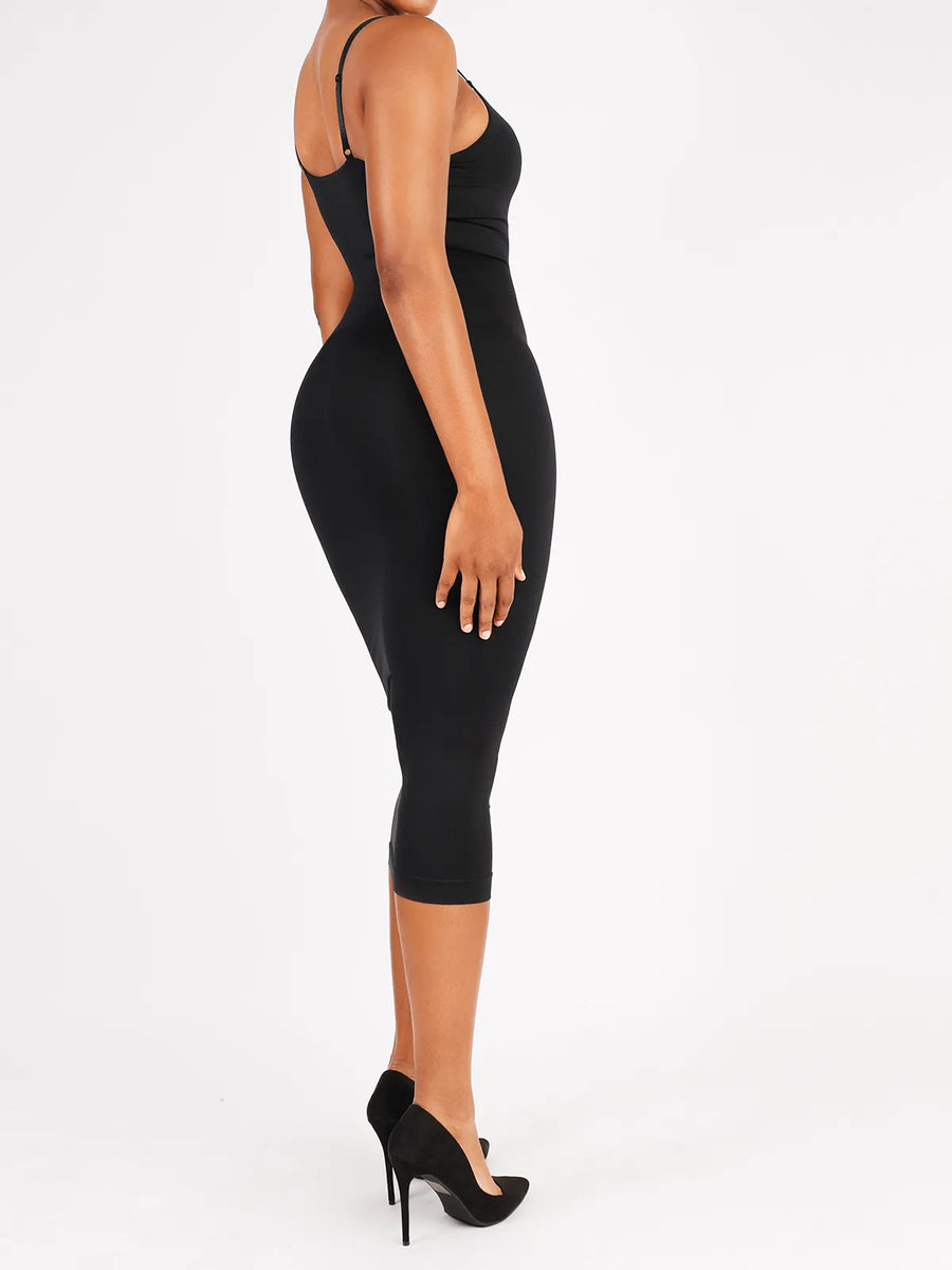 Shaper Eco-Friendly Spaghetti Strap V-Neck Seamless Dress