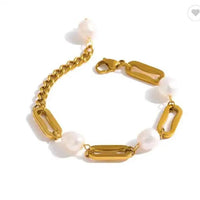 Paperclip Pearl Bracelet