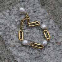 Paperclip Pearl Bracelet