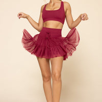 Pirouette Skort - Ruby