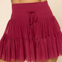 Pirouette Skort - Ruby