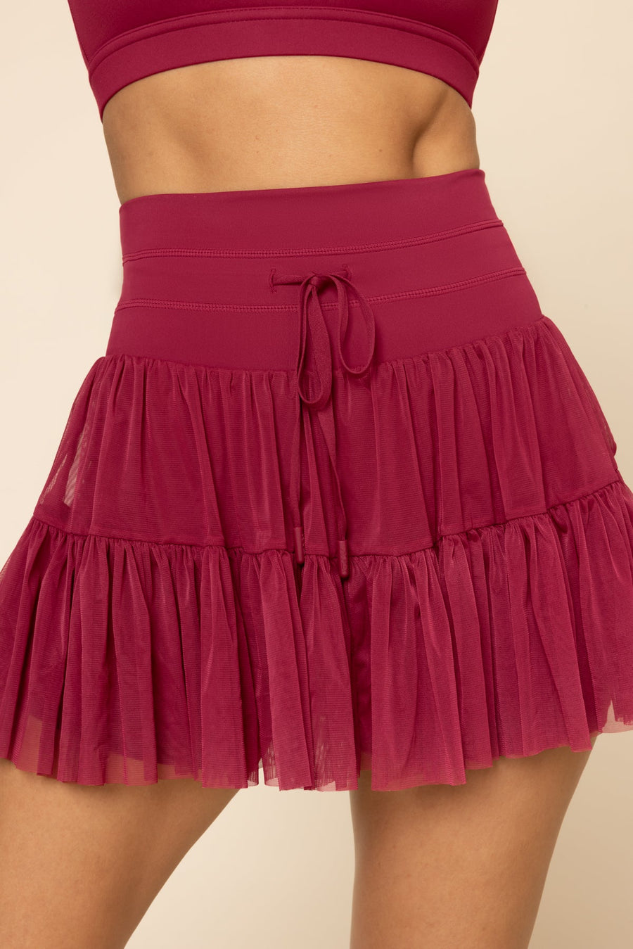 Pirouette Skort - Ruby