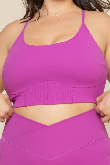 Plié Corset Crop Bralette - Royal Orchid