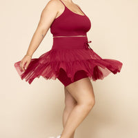 Pirouette Skort - Ruby
