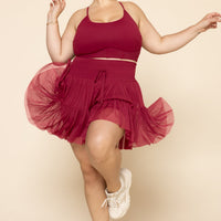 Pirouette Skort - Ruby