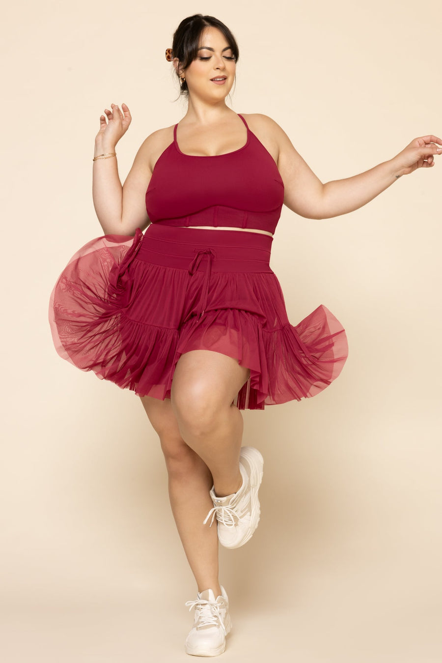 Pirouette Skort - Ruby