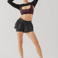 Relevé Ribbed Shrug - Black