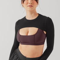 Relevé Ribbed Shrug - Black