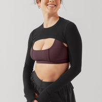 Relevé Ribbed Shrug - Black