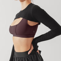 Relevé Ribbed Shrug - Black