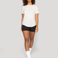 Reversible Deep V Tee - Cloud Dancer