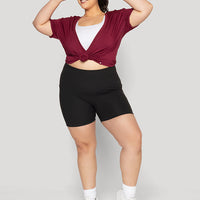 Reversible Deep V Tee - Sangria