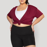 Reversible Deep V Tee - Sangria