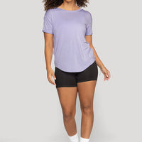 Reversible Deep V Tee - Lavender