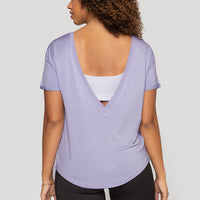 Reversible Deep V Tee - Lavender