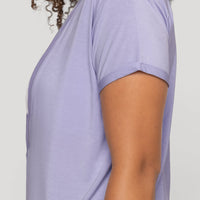 Reversible Deep V Tee - Lavender