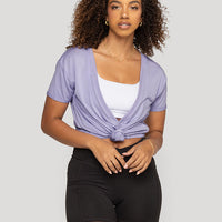 Reversible Deep V Tee - Lavender