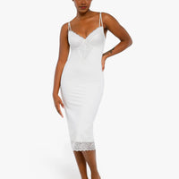 Shapewear Tummy Control Lace Inset Midi Dress