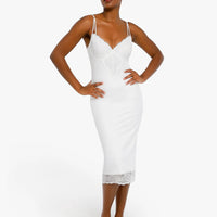 Shapewear Tummy Control Lace Inset Midi Dress